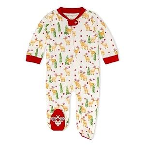 Burt’s Bees Reindeer Print Footie